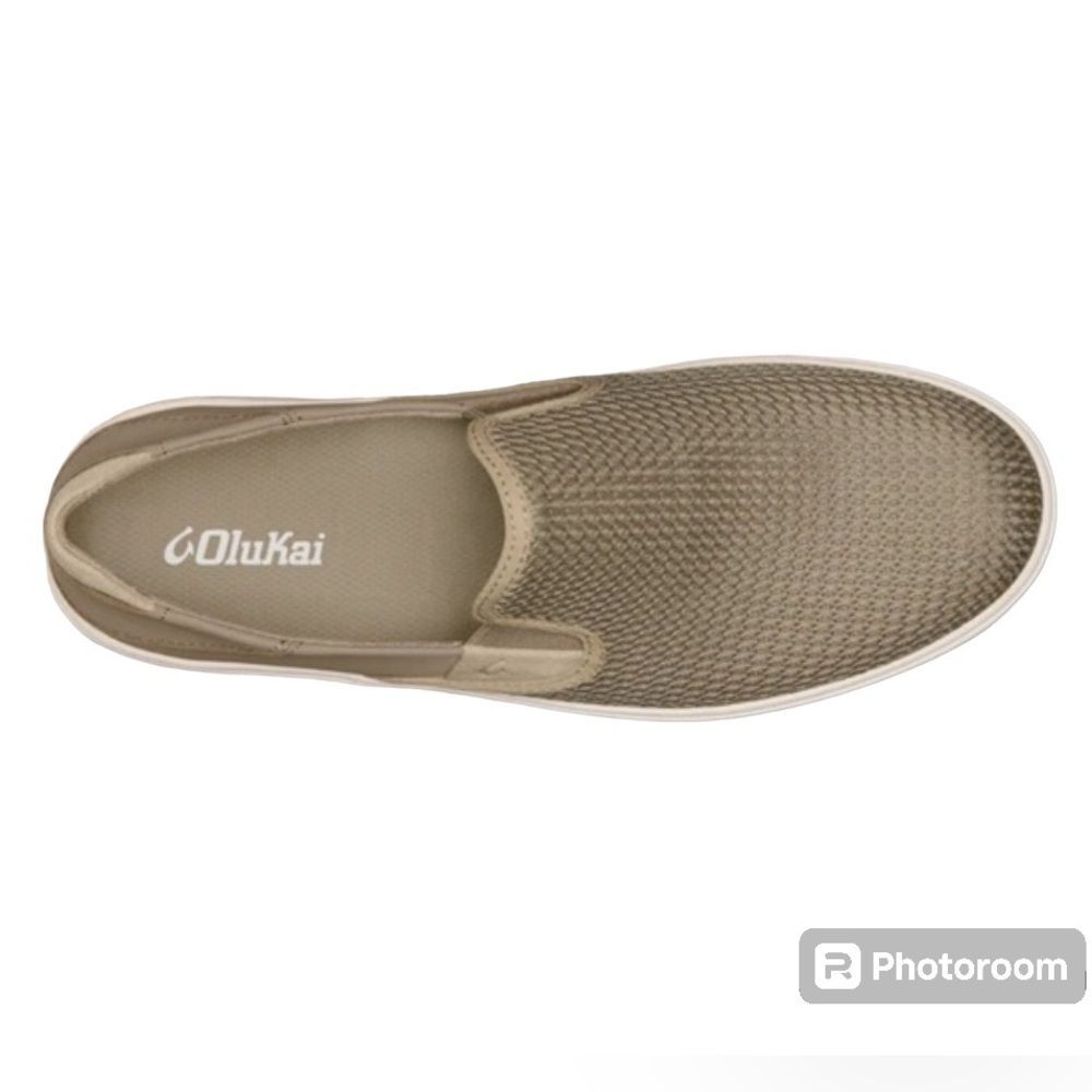Olukai Women’s Pehuea Mesh Collapsible Heel Sneakers Flats Taupe Size 9.5